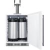 imageSummit 24quot Cold Brew Kegerator Dual Tap Kit ADA Compliant White  SBC58WHBIADACFTWINWhite