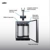 imageSummit 24quot Cold Brew Kegerator Floating Tap Dual Tap Kit No Drill Coffee Dispenser ADACompliant Stainless Steel  SBC7BRSFLTWCFADAPanelReady