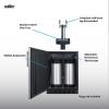 imageSummit 24quot Cold Brew Kegerator Floating Tap Dual Tap Kit No Drill Coffee Dispenser ADACompliant Stainless Steel  SBC7BRSFLTWCFADAStainless Steel