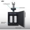 imageSummit 24quot Cold Brew Kegerator Floating Tap Dual Tap Kit No Drill Coffee Dispenser ADACompliant Stainless Steel  SBC7BRSFLTWCFADAStainless Steel