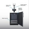 imageSummit 24quot Cold Brew Kegerator Floating Tap Dual Tap Kit No Drill Coffee Dispenser ADACompliant Stainless Steel  SBC7BRSFLTWCFADAStainless Steel