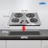 imageSummit 24quot Electric Cooktop 4 Burners 208240V Coil Cooktop ADA Compliant Stainless Steel CR4SS2424Inch