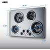 imageSummit 24quot Electric Cooktop 4 Burners 208240V Coil Cooktop ADA Compliant Stainless Steel CR4SS2430Inch