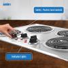 imageSummit 24quot Electric Cooktop 4 Burners 208240V Coil Cooktop ADA Compliant Stainless Steel CR4SS2430Inch