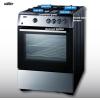 imageSummit 24quot Gas Range 4 Sealed Burners 255 cuft Capacity Stainless Steel with Black Trim PRO24GStainlessSteelBlack