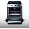 imageSummit 24quot Gas Range 4 Sealed Burners 255 cuft Capacity Stainless Steel with Black Trim PRO24GStainlessSteelBlack