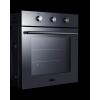 imageSummit 24quot Gas Single Wall Oven 23 Cuft Jet Black Glass Door with Broil Bake and Convection Cooking Setting Knob Control Black Natural Gas SGW241BKStainless Steel