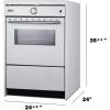imageSummit 24quot Induction Range 292 cu ft Oven 4 Elements ADA Compliant Design White  WEM665WWhite