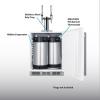 imageSummit 24quot Nitro Cold Brew Kegerator Dual Stout Style Tap Kit ADA Compliant Stainless Steel SBC58BLBIADANCFTWINWhite