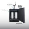 imageSummit 24quot Nitro Cold Brew Kegerator Dual Tap Kit Nitro Coffee Dispenser Panel Ready SBC7BRSIFNCF2 Panel is Not Included