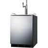 imageSummit 24quot Nitro Cold BrewCold Brew Kegerator Combination Dual Tap Kit ADA Compliant Stainless Steel  SBC58BLBIADACMTWINBlack