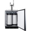 imageSummit 24quot Nitro Cold BrewCold Brew Kegerator Combination Dual Tap Kit ADA Compliant Stainless Steel  SBC58BLBIADACMTWINStainless Steel