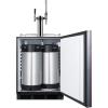 imageSummit 24quot Nitro Cold BrewCold Brew Kegerator Combination Dual Tap Kit ADA Compliant Stainless Steel  SBC58BLBIADACMTWINStainless Steel