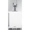 imageSummit 24quot Nitro Cold BrewCold Brew Kegerator Combination Dual Tap Kit ADA Compliant White  SBC58WHBIADACMTWINWhite