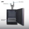 imageSummit 24quot Nitro Cold BrewCold Brew Kegerator Combination Dual Tap Kit Panel Ready SBC7BRSIFCM2 Panel is Not Included