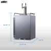 imageSummit 24quot Outdoor Beer ampamp Coffee Kegerator Dual Tap Weatherproof Beer and Coffee Dispenser Stainless Steel SBC683OSTWINCFB