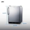 imageSummit 24quot Outdoor Kegerator ADACompliant Stainless Steel  SBC54OSBIADANK
