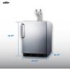 imageSummit 24quot Outdoor Kegerator Dual Tap Kit ADACompliant Stainless Steel  SBC54OSBIADA