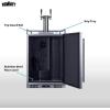 imageSummit 24quot Outdoor Wine ampamp Beer Kegerator Dual Tap Weatherproof Beer and Wine Dispenser Stainless Steel  SBC683OSTWINBW