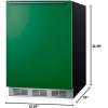 imageSummit 24quot Refrigerator ADA Compliant Undercounter Fridge 58 cuft Capacity ENERGY STAR Purple BAR631BKPADAGreen