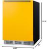imageSummit 24quot Refrigerator ADA Compliant Undercounter Fridge 58 cuft Capacity ENERGY STAR Purple BAR631BKPADAYellow