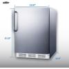 imageSummit 24quot Refrigerator Peak24 Builtin Fridge ADA Compliant 55 cuft Capacity Black  FF63BKCSSADAStainless Steel