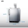 imageSummit 24quot Undercounter BuiltIn Kegerator Dual Tap Kit ADACompliant Stainless Steel  SBC58BLBICSSADA