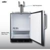 imageSummit 24quot Undercounter BuiltIn Kegerator Dual Tap Kit ADACompliant Stainless Steel  SBC58BLBICSSADA