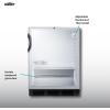 imageSummit 24quot Undercounter Kegerator ADACompliant Glass Door SBC56GBINKADAStainless Steel
