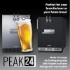 imageSummit 24quot Undercounter Kegerator Dual Front Beer Tap No Drill Beer Dispenser ADA Compliant Black  SBC58BFRTPADALHD Left Handed Door SwingBlack