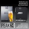 imageSummit 24quot Undercounter Kegerator Dual Front Beer Tap No Drill Beer Dispenser ADA Compliant Black  SBC58BFRTPADALHD Left Handed Door SwingStainless Steel