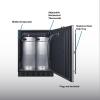 imageSummit 24quot Undercounter Kegerator Dual Front Beer Tap No Drill Beer Dispenser ADA Compliant Black  SBC58BFRTPADALHD Left Handed Door SwingStainless Steel