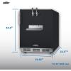 imageSummit 24quot Undercounter Kegerator Dual Front Beer Tap No Drill Beer Dispenser Stainless Steel  SBC7BRSFRTPBlack