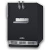 imageSummit 24quot Undercounter Kegerator Dual Front Beer Tap No Drill Beer Dispenser Stainless Steel  SBC7BRSFRTPBlack