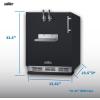 imageSummit 24quot Undercounter Kegerator Dual Front Beer Tap No Drill Beer Dispenser Stainless Steel  SBC7BRSFRTPBlack