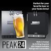 imageSummit 24quot Undercounter Kegerator Dual Front Beer Tap No Drill Beer Dispenser Stainless Steel  SBC7BRSFRTPBlack