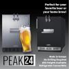 imageSummit 24quot Undercounter Kegerator Dual Front Beer Tap No Drill Beer Dispenser Stainless Steel  SBC7BRSFRTPBlack