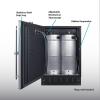 imageSummit 24quot Undercounter Kegerator Dual Front Beer Tap No Drill Beer Dispenser Stainless Steel  SBC7BRSFRTPStainless Steel
