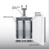 imageSummit 24quot Undercounter Kegerator Dual Tap Kit ADA Compliant White  SBC58WHBIADAWhite