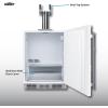 imageSummit 24quot Undercounter Kegerator Dual Tap Kit ADA Compliant White  SBC58WHBIADAWhite