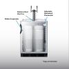 imageSummit 24quot Undercounter Kegerator Dual Tap Kit ADACompliant Glass Door SBC56GBIADABlack