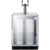 imageSummit 24quot Undercounter Kegerator Dual Tap Kit ADACompliant Glass Door SBC56GBICSSADAMetallic