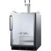 imageSummit 24quot Undercounter Kegerator Dual Tap Kit ADACompliant Glass Door SBC56GBICSSADAMetallic