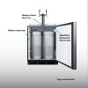 imageSummit 24quot Undercounter Kegerator Dual Tap Kit ADACompliant Panel  Ready SBC58BLBIADAIF Panels not IncludedBlack