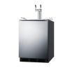 imageSummit 24quot Undercounter Kegerator Dual Tap Kit ADACompliant Stainless Steel  SBC58BLBIADA