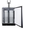 imageSummit 24quot Undercounter Kegerator Dual Tap Kit ADACompliant Stainless Steel  SBC58BLBIADA