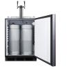 imageSummit 24quot Undercounter Kegerator Dual Tap Kit ADACompliant Stainless Steel  SBC58BLBIADA