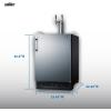 imageSummit 24quot Undercounter Kegerator Dual Tap Kit Stainless Steel  SBC7BRSCold Brew Coffee