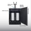 imageSummit 24quot Undercounter Kegerator Dual Tap Kit Stainless Steel  SBC7BRSCold Brew Coffee