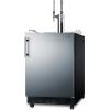 imageSummit 24quot Undercounter Kegerator Dual Tap Kit Stainless Steel  SBC7BRSNitro Coffee